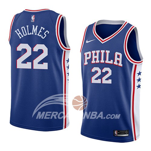 Maglia NBA Philadelphia 76ers Richaun Holmes Icon 2018 Blu